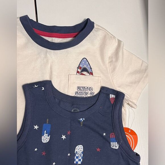 NWT Toddler Boy Shirt Tank Set Sz 3T - Picture 2 of 6